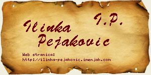 Ilinka Pejaković vizit kartica